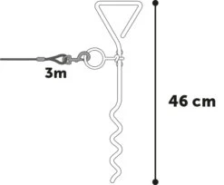 Flamingo Piquet D'attache Pilka 46cm Avec CÃ¢ble 3m -Chats Et Chiens Fournitures 1a0f83937b842bd562696388a14acf7de2c27f72b2d639231e29efbefadd28fd