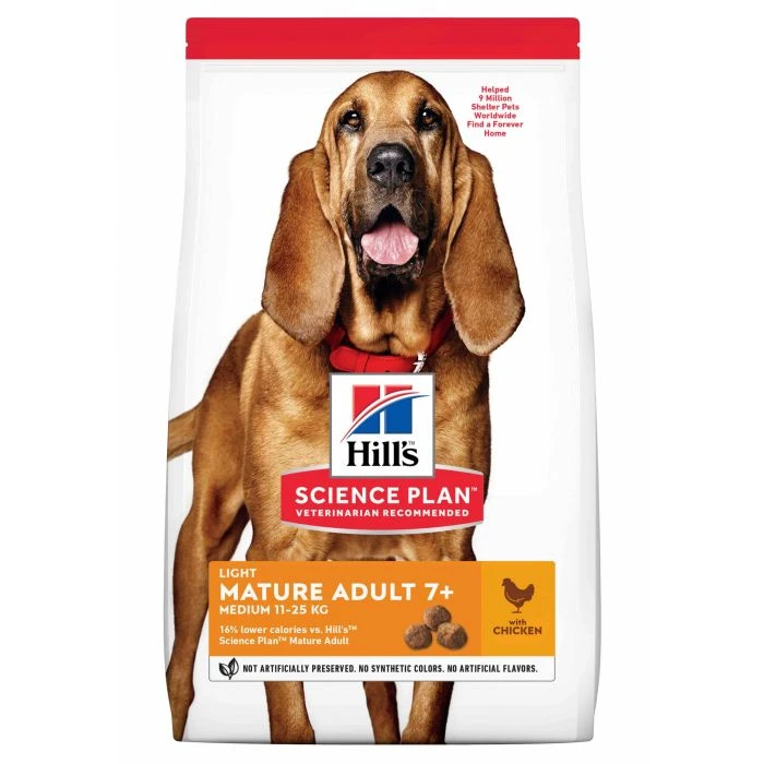 HILL'S Science Plan Canine Mature 7+ Adult Light Au Poulet 1 HILL'S Science Plan Canine Mature 7+ Adult Light Au Poulet