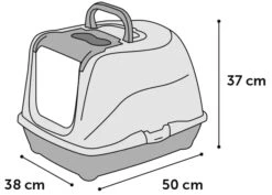 Flamingo Bac à Litière Loki Gris M 38x50x37cm -Chats Et Chiens Fournitures 49e1ac73037200553ca0dc4db6d4c4f14175e8944513cc159c46488f58b8c0c4