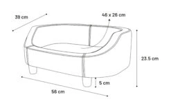 Flamingo Sofa Emerald Vert S 56x39x23,5cm -Chats Et Chiens Fournitures 520598 T 01