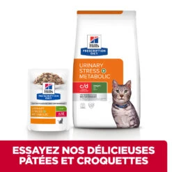 Hill's Prescription Diet C/D Urinay Stress + Metabolic Croquettes Pour Chat Au Poulet -Chats Et Chiens Fournitures 52742037417 3 prescription diet chat urinary stress metabolic croquettes
