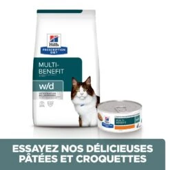 Hill's Prescription Diet W/D Multi Benefit Croquettes Et Boîtes Pour Chat Au Poulet -Chats Et Chiens Fournitures 52742042251 3 prescription diet chat w d croquettes poulet 1