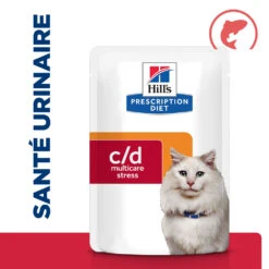 Hill's Prescription Diet C/D Urinary Stress Sachets Pour Chat Au Saumon - 12 X 85g -Chats Et Chiens Fournitures 52742286303 1 FR