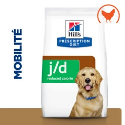 Hill's Prescription Diet J/D Reduced Calorie Croquettes Pour Chien Au Poulet -Chats Et Chiens Fournitures 52742613901 3 prescription diet chien j d croquettes poulet