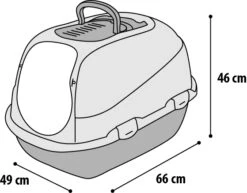 Flamingo Bac à Litière Hera Gris XL 49x66x46cm -Chats Et Chiens Fournitures 67d3e491bea12a1d9d97b7e3c7e3649fb23c605c45bd1119e293e684459b2204