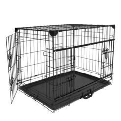 Cage Fer Ninja Edition Avec Porte Coulissante 91x61x69 Cm Noir