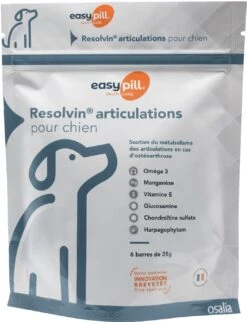EASYPILL CHIEN RESOLVIN ARTICULATIONS - 6 BARRES DE 28 GRS -Chats Et Chiens Fournitures Easypill dog joint