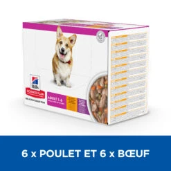 HILL'S SCIENCE PLAN HEALTHY CUISINE MIJOTÉS POUR CHIEN ADULTE SMALL & MINI AU POULET ET AU BŒUF 12X80G -Chats Et Chiens Fournitures Hill s science plan chien adult healthy cuisine mijotes sachet repas poulet boeuf 12x80g 2 FR
