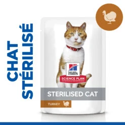 Hill's Science Plan Adult Sterilised Pack Mixte Sachets Repas Chat - 12 X 85g (3 Poulet, 3 Dinde, 3 Saumon, 3 Truite) -Chats Et Chiens Fournitures Hills science plan chat adult sterilised sachet repas pack mixte poulet dinde saumon truite 2 FR