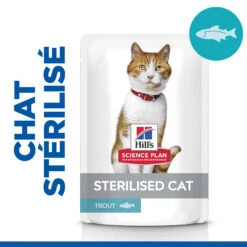 Hill's Science Plan Adult Sterilised Pack Mixte Sachets Repas Chat - 12 X 85g (3 Poulet, 3 Dinde, 3 Saumon, 3 Truite) -Chats Et Chiens Fournitures Hills science plan chat adult sterilised sachet repas pack mixte poulet dinde saumon truite 3 FR