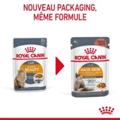 Royal Canin Hair & Skin Care En Sauce Pour Chat 12 Sachets De 85g -Chats Et Chiens Fournitures Royal Canin Hair Skin Care Gravy Chat FR 04