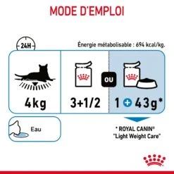 Royal Canin Light Weight Care En Sauce Pour Chat 12 Sachets De 85g -Chats Et Chiens Fournitures Royal Canin Light Weight Care Gravy Chat FR 10