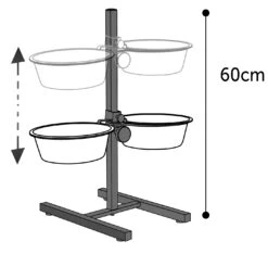 Flamingo Gamelle Support En H Avec 2 Ecuelles Otis 2x25cm 2,5l -Chats Et Chiens Fournitures ade3ddfb194b9fe73b4d3895139a844da8c1ec6df6be44a1a2adc4a17fd15b6b