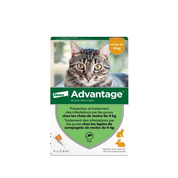 Advantage 40 Chat Et Lapin De 1 à 4 Kg